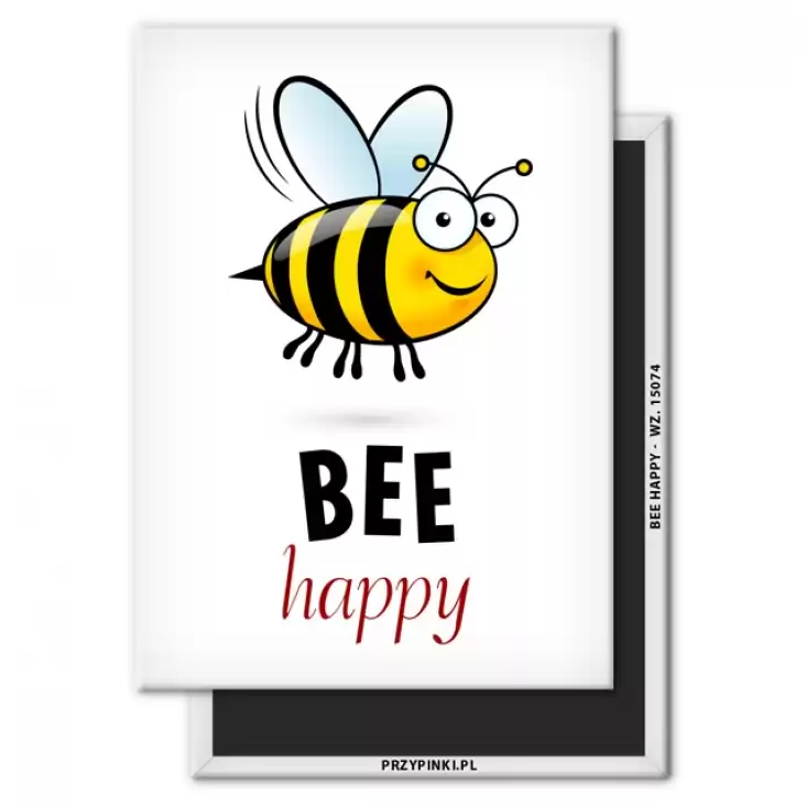 magnes 90x65mm Bee happy bzz