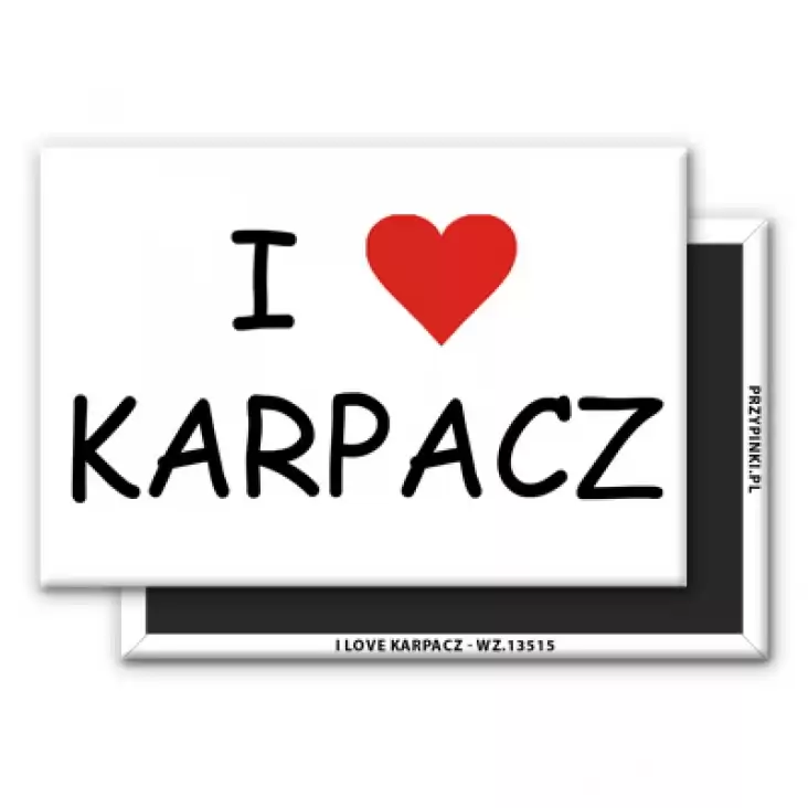 magnes 78x53mm I love Karpacz 