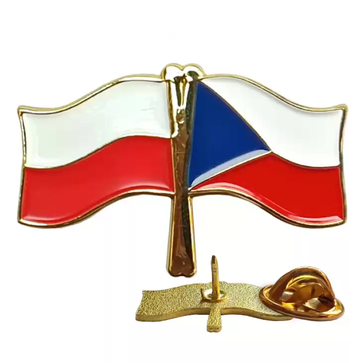 pins promo Flagi Polska-Czechy 13x26mm