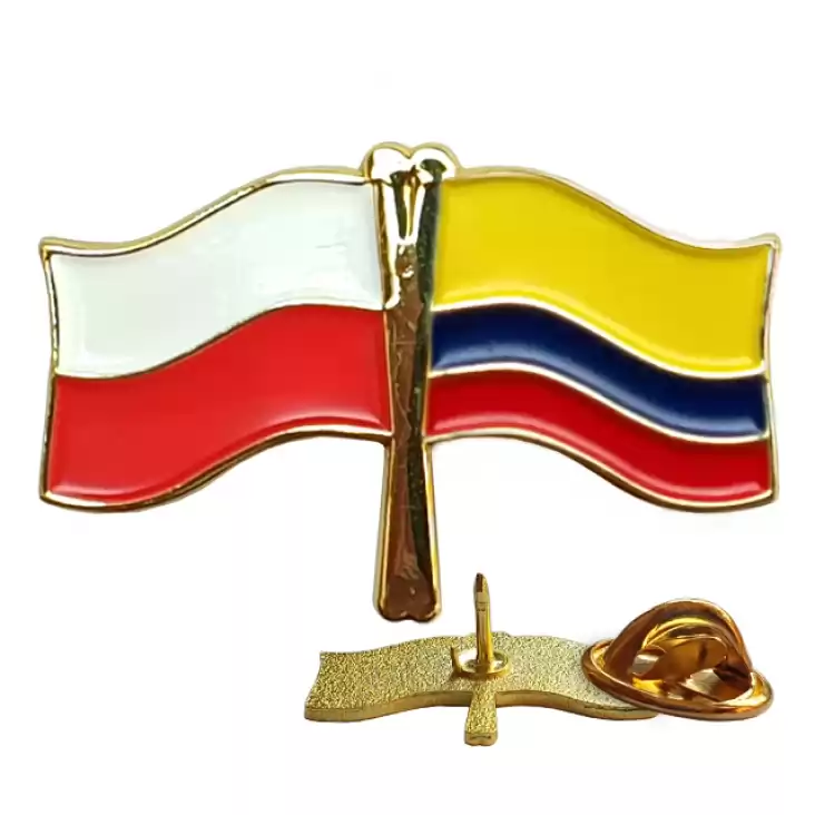 pins promo Flagi Polska-Kolumbia 13x26mm