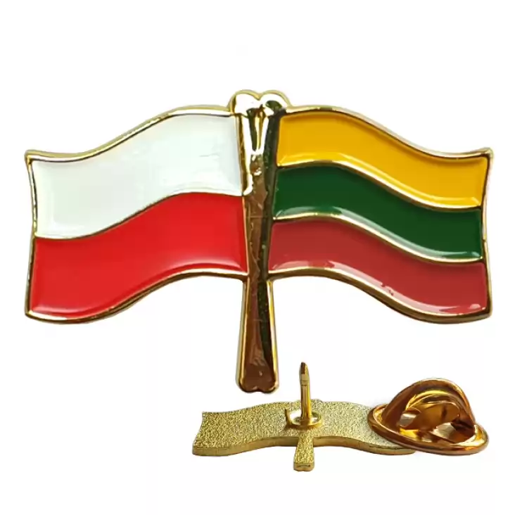 pins promo Flagi Polska-Litwa 13x26mm