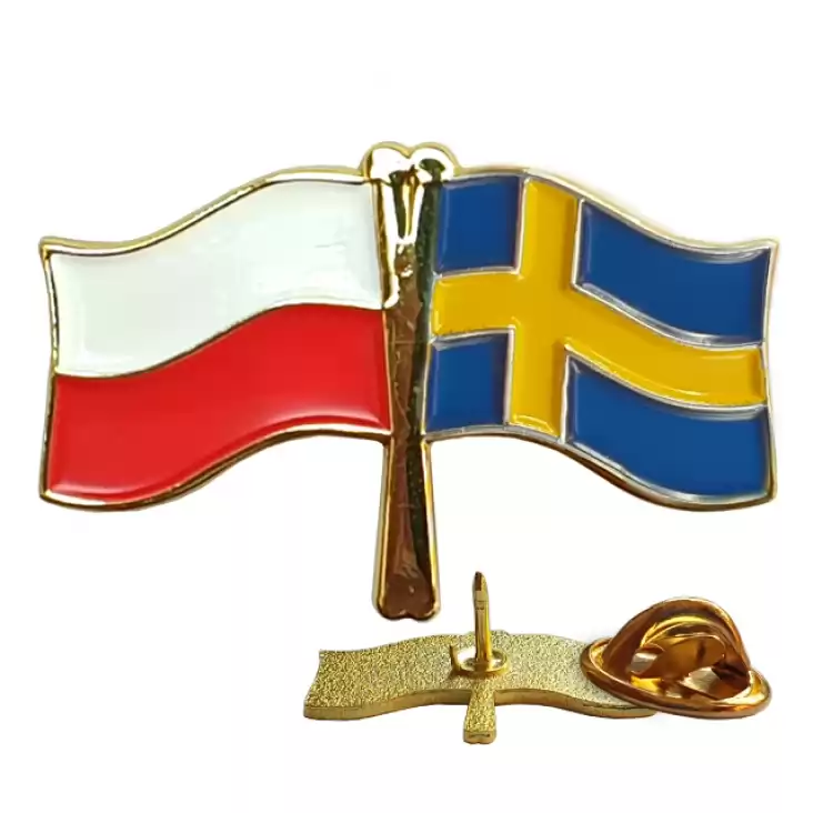 pins promo Flagi Polska-Szwecja 13x26mm