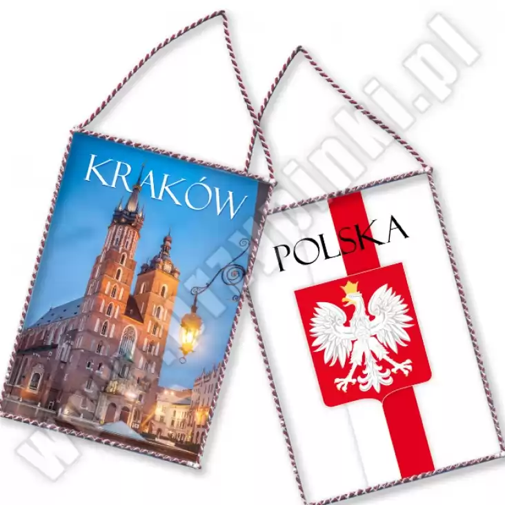 proporczyk Kraków z godłem Polski