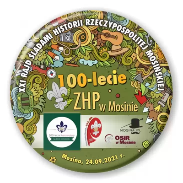 przypinka 100-lecie ZHP w Mosinie