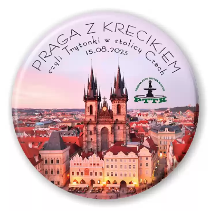 przypinka Praga z krecikiem