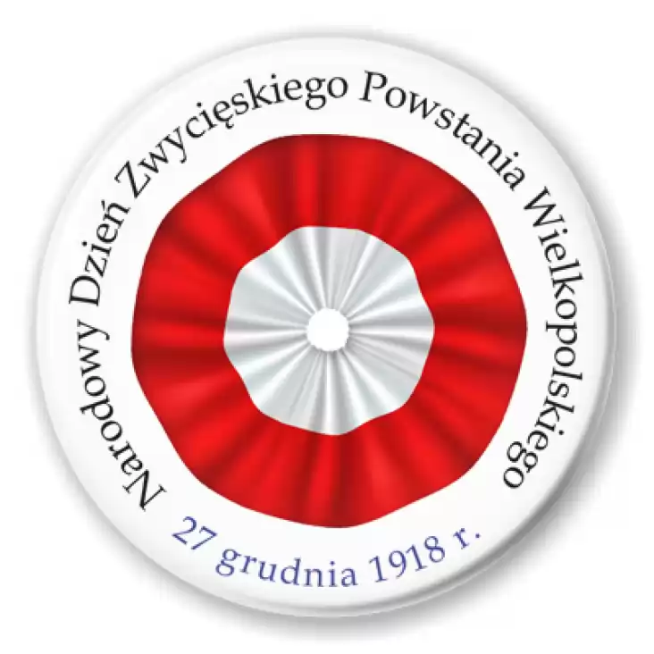 przypinka Rozeta Narodowy Dzień Zwycięskiego Powstania Wielkopolskiego