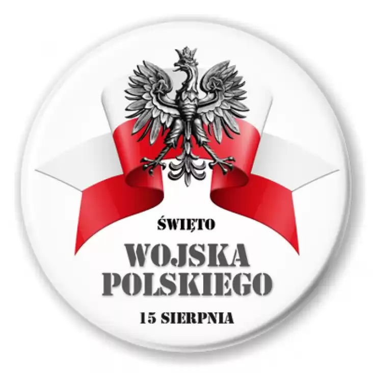 przypinka Święto Wojska Polskiego z orzełkiem