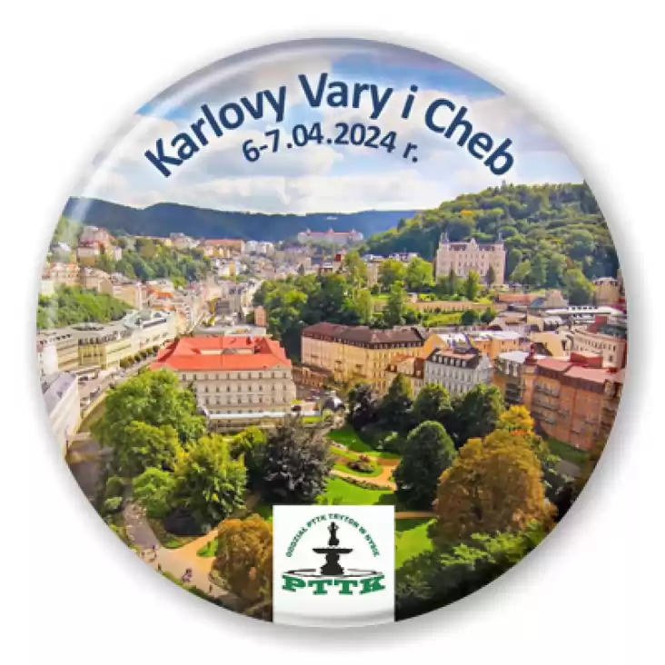 przypinka Wycieczka krajoznawcza Karlovy Vary i Cheb