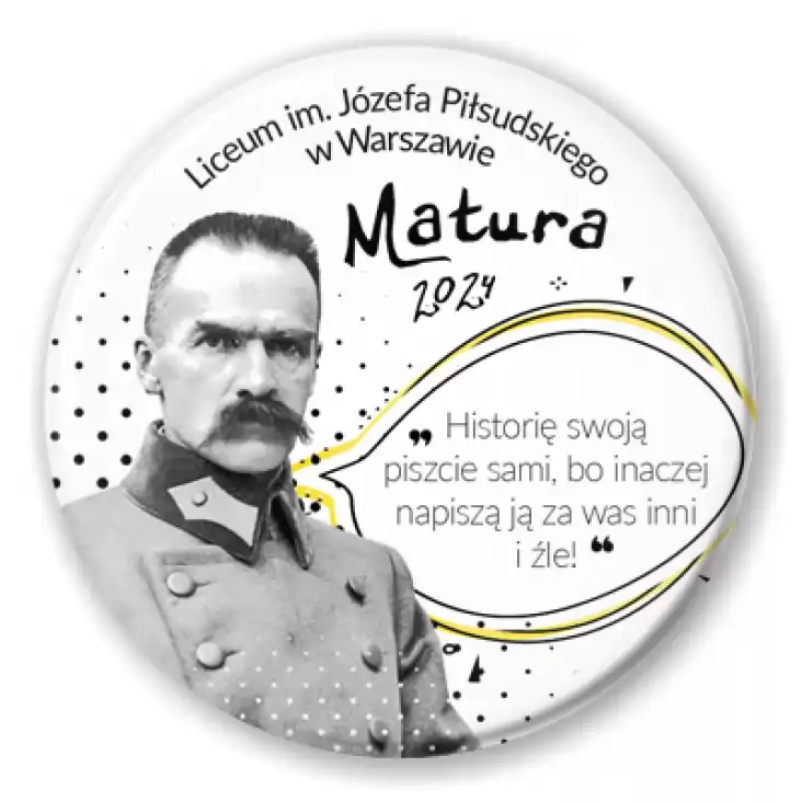 przypinka Matura Józef Piłsudski