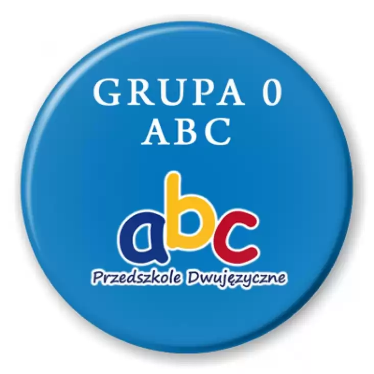 przypinka Grupa 0 ABC - Przedszkole Dwujęzyczne ABC