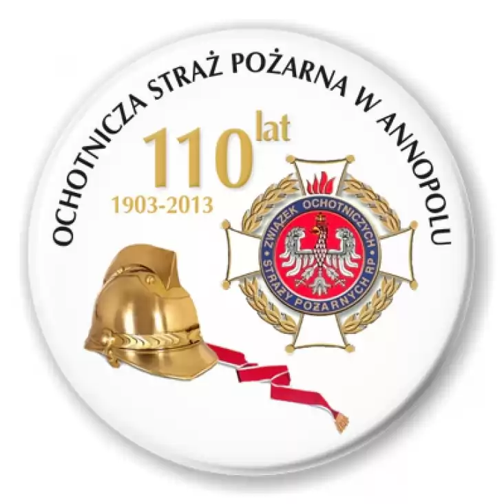 przypinka OSP w Annopolu - 110 lat