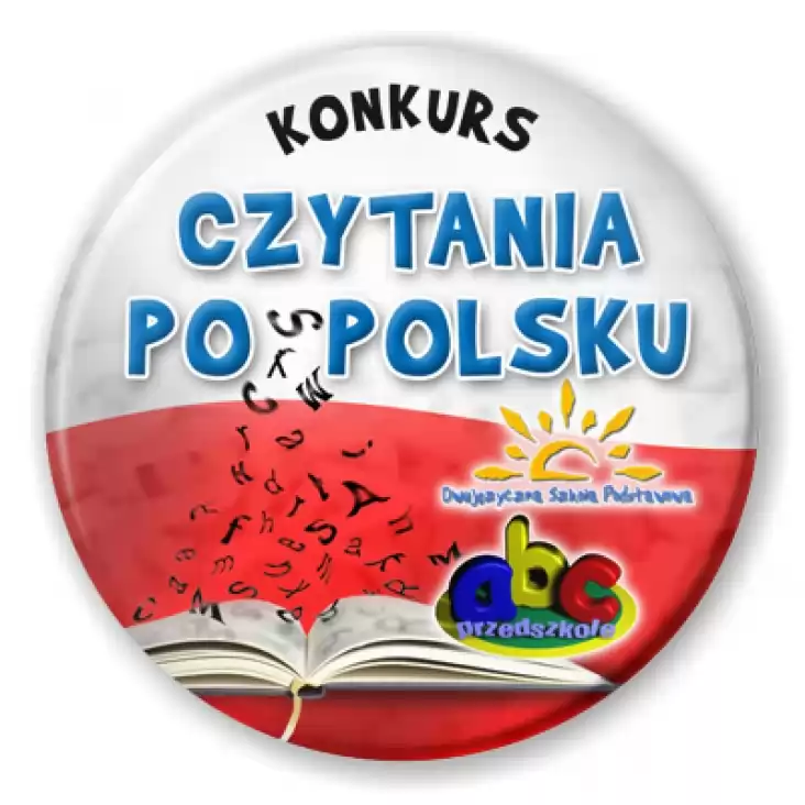 przypinka Konkurs czytania po polsku