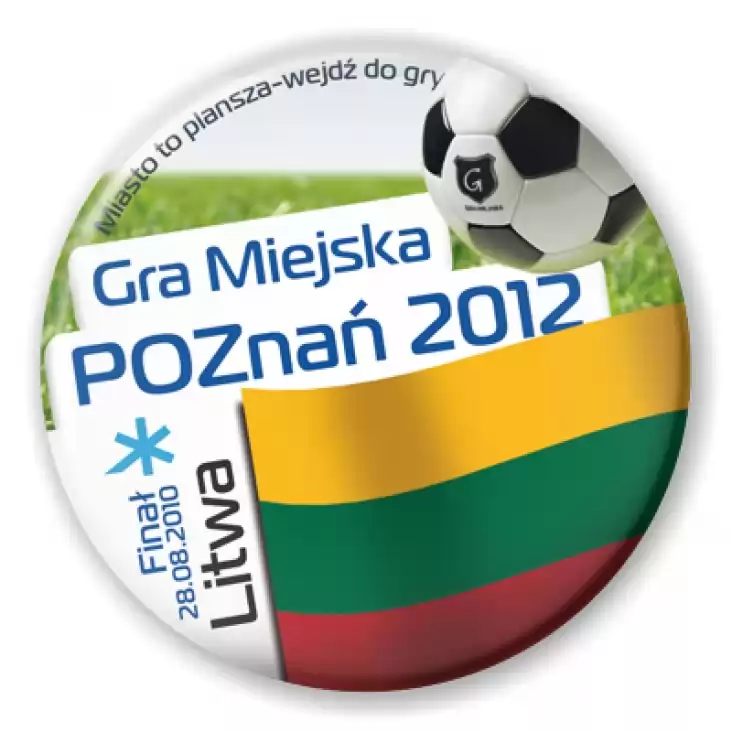 przypinka Gra Miejska - Poznań 2012 - Litwa