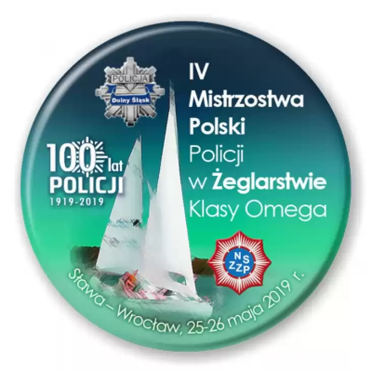 przypinka IV Mistrzostwa Polski Policji w Żeglarstwie