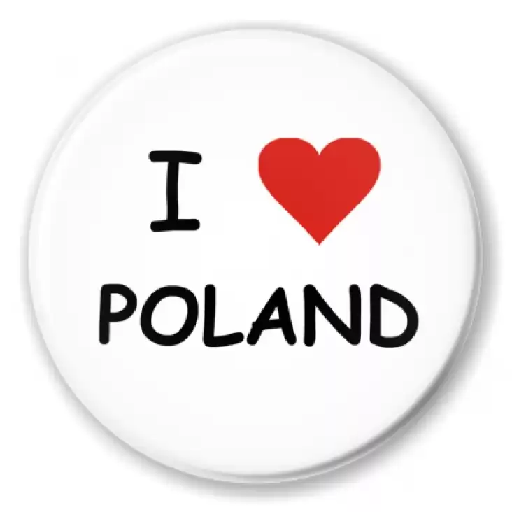 przypinka I love Poland