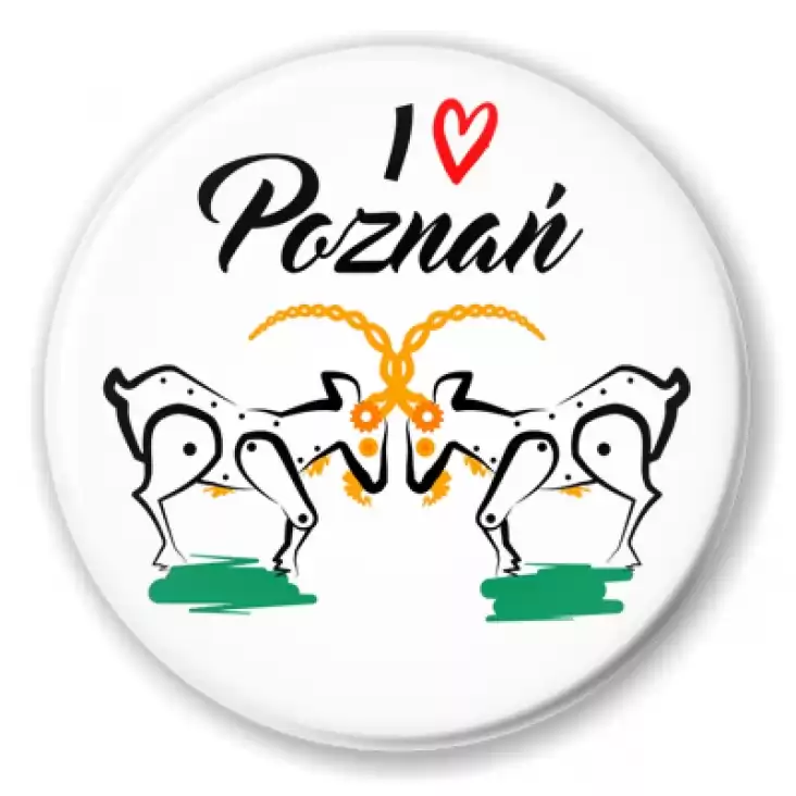 przypinka I love Poznań