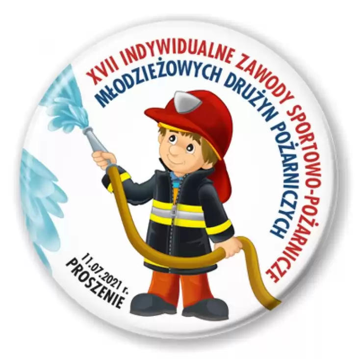 przypinka Zawody sportowo-pożarnicze Proszenie 2021