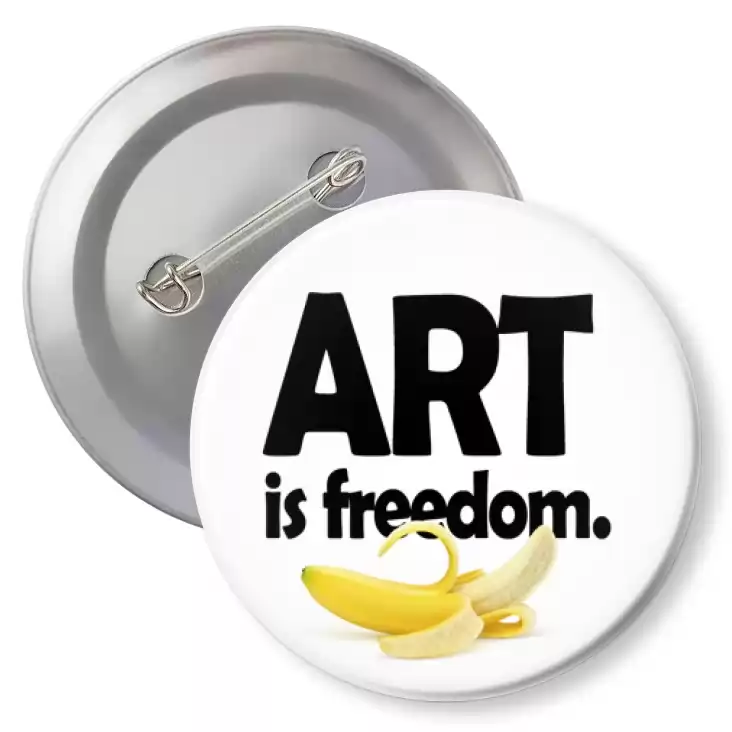 przypinka z agrafką Art is freedom