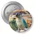 Przypinka z agrafką Papugarnia Mazury seledynowy ptak
