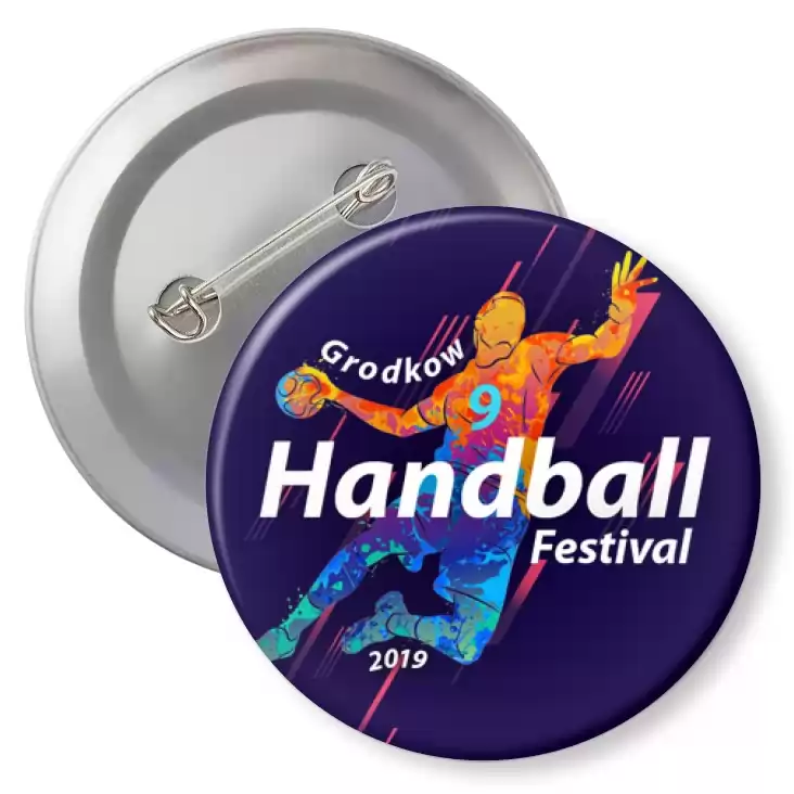 przypinka z agrafką 9 Grodkow Handball Festival 2019