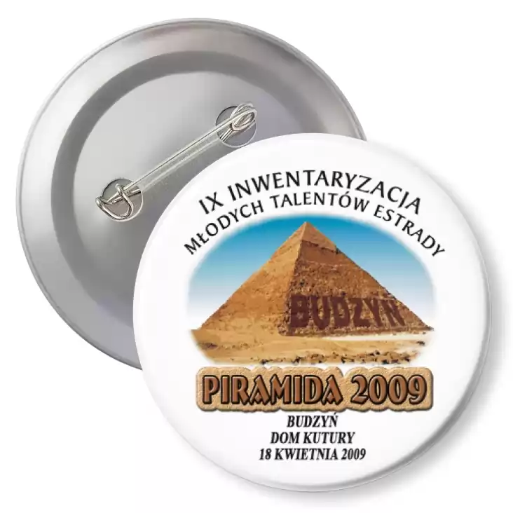 przypinka z agrafką Piramida - Budzyń 2009