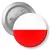 Przypinka z agrafką Polska biało-czerwona flaga