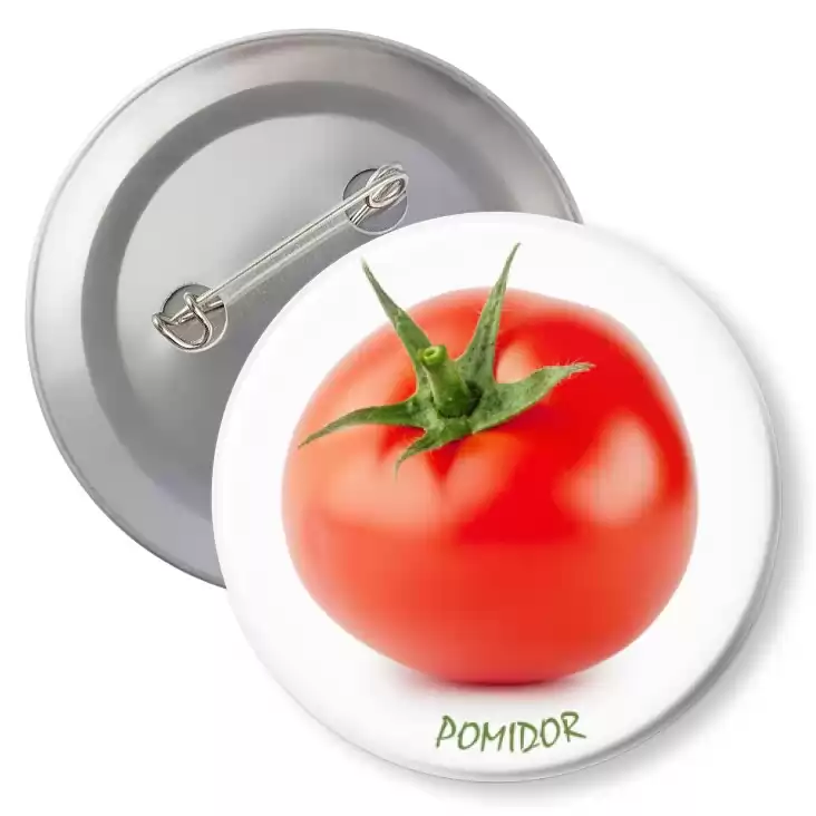 przypinka z agrafką Czerwony pomidor
