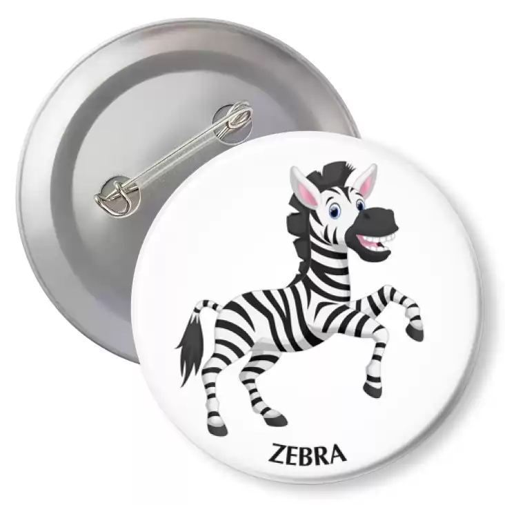 przypinka z agrafką Zebra