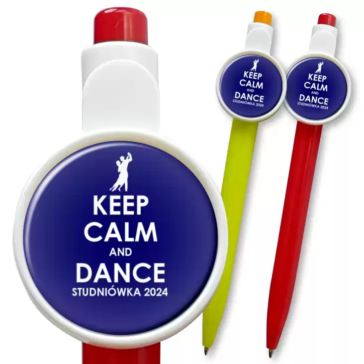 przypinka długopis Studniówka keep calm and dance