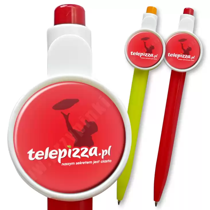 przypinka długopis I love Telepizza