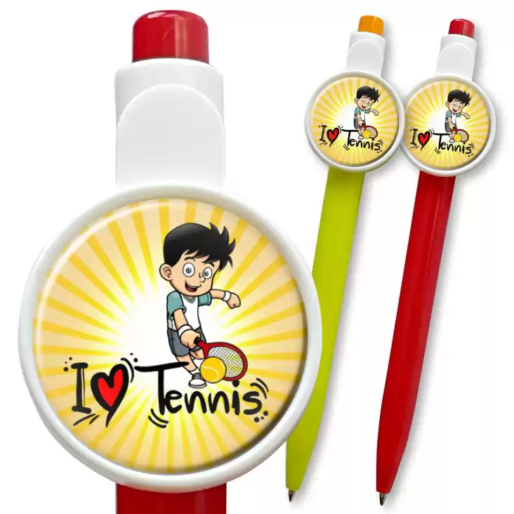 przypinka długopis I love tennis