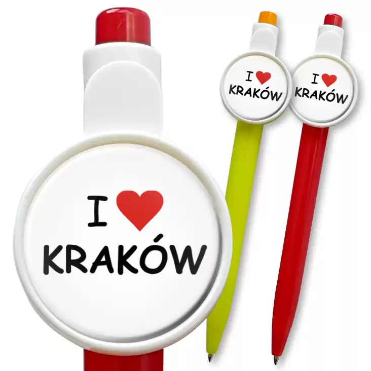 przypinka długopis I love Kraków