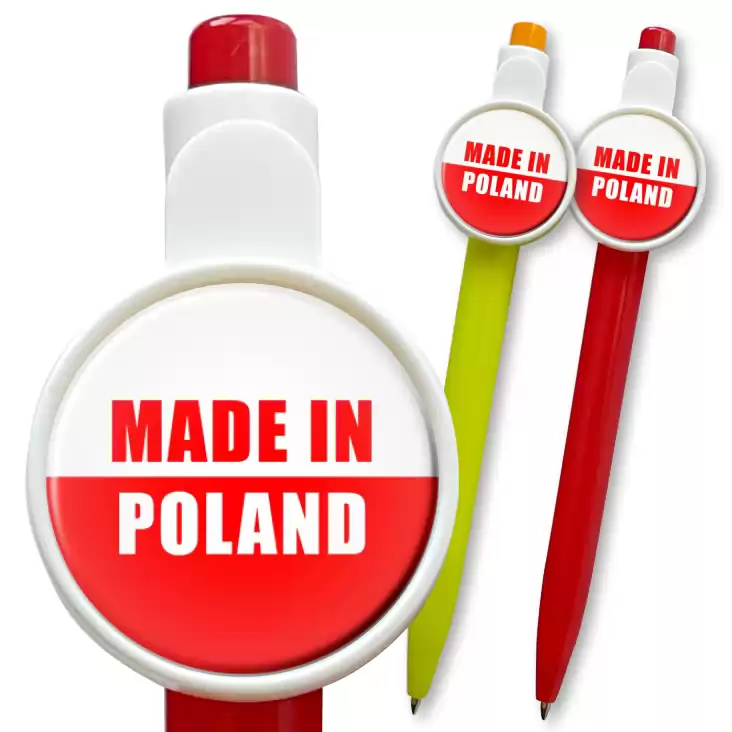 przypinka długopis Made in Poland