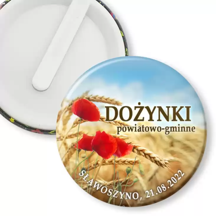 przypinka klips Dożynki powiatowo-gminne Sławoszyno 2022