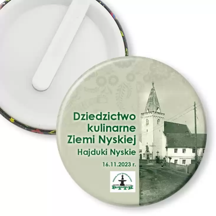 przypinka klips Dziedzictwo kulinarne Ziemi Nyskiej - Hajduki Nyskie