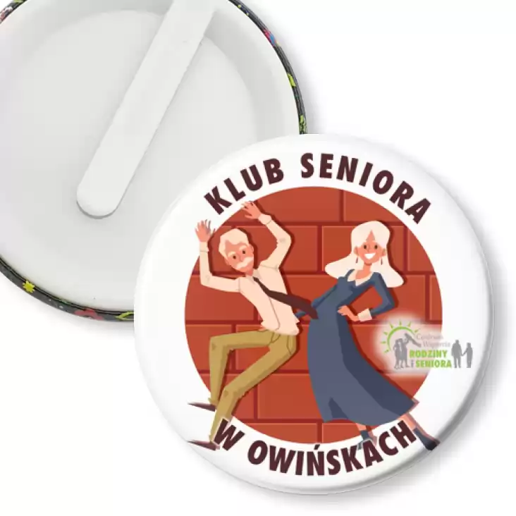 przypinka klips Klub Seniora w Owińskach