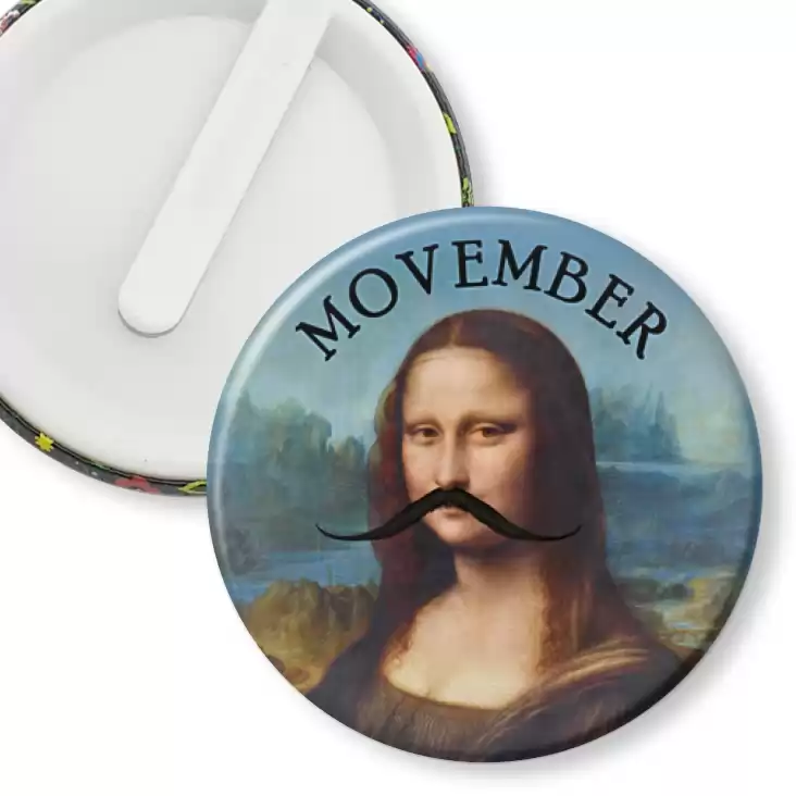 przypinka klips Movember Mona Lisa