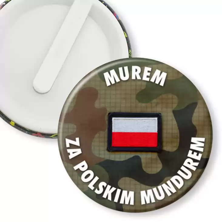przypinka klips Murem za polskim mundurem Moro