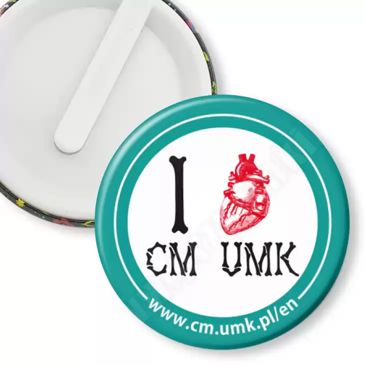 przypinka klips I love CM UMK