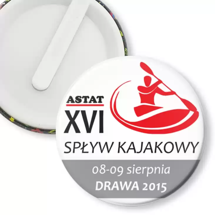 przypinka klips Spływ Kajakowy Drawa 2015 