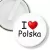 Przypinka klips I love Polska