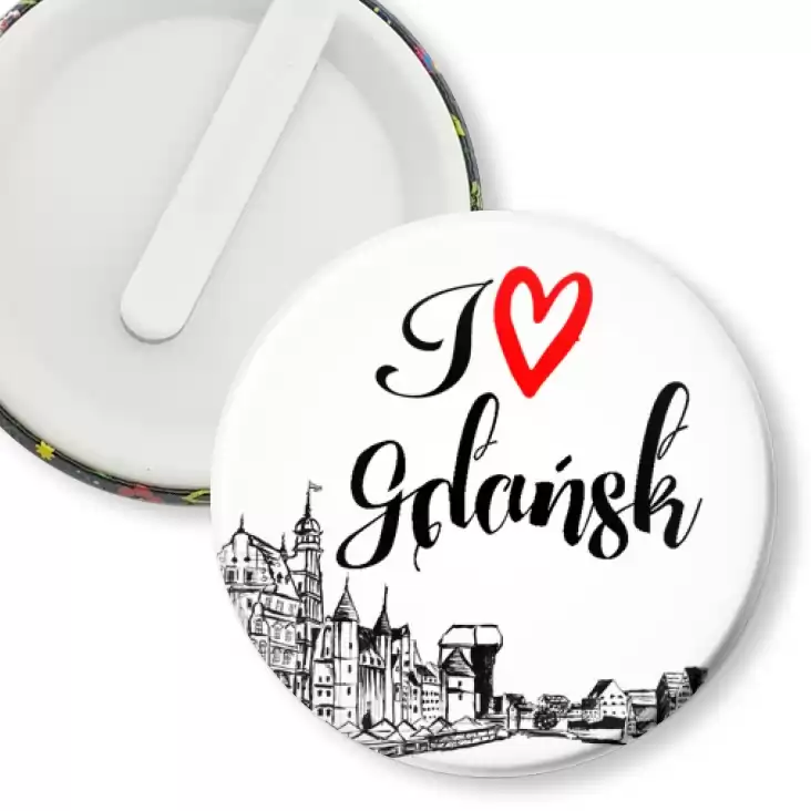 przypinka klips I love Gdańsk