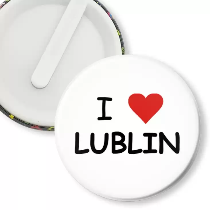 przypinka klips I love Lublin