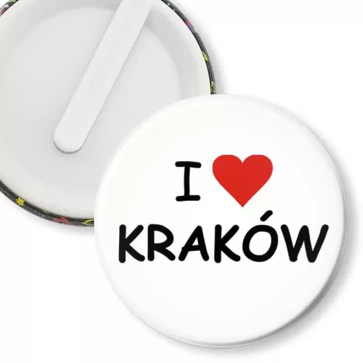 przypinka klips I love Kraków
