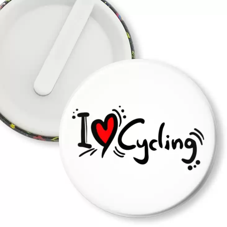 przypinka klips I love Cycling