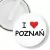Przypinka klips I love Poznań