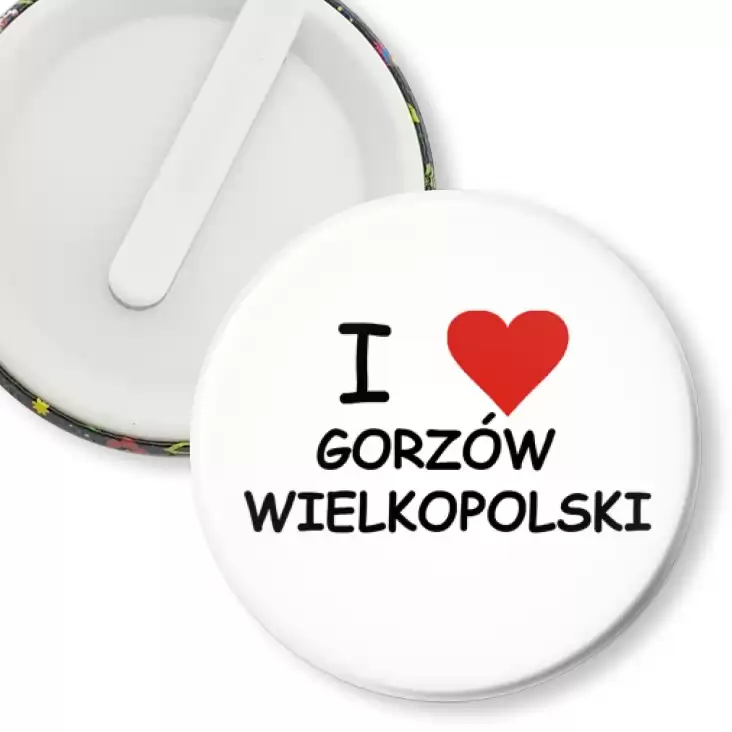 przypinka klips I love Gorzów Wlkp.