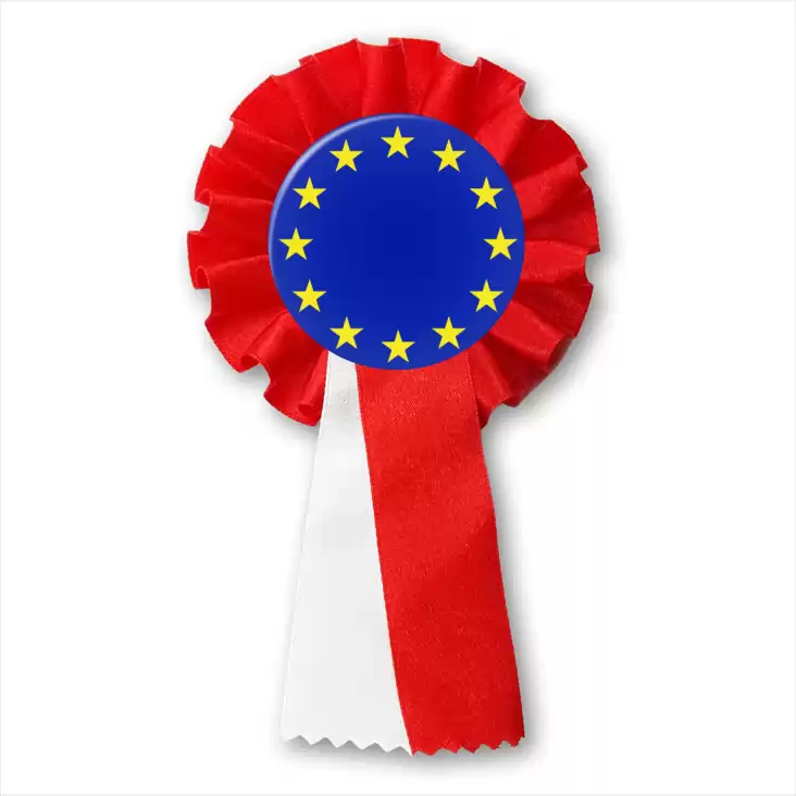 przypinka kotylion Unia Europejska Gwiazdki