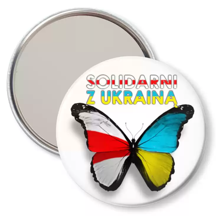 przypinka lusterko Niezależna Białoruś solidarna z Ukrainą