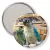 Przypinka lusterko Papugarnia Mazury seledynowy ptak
